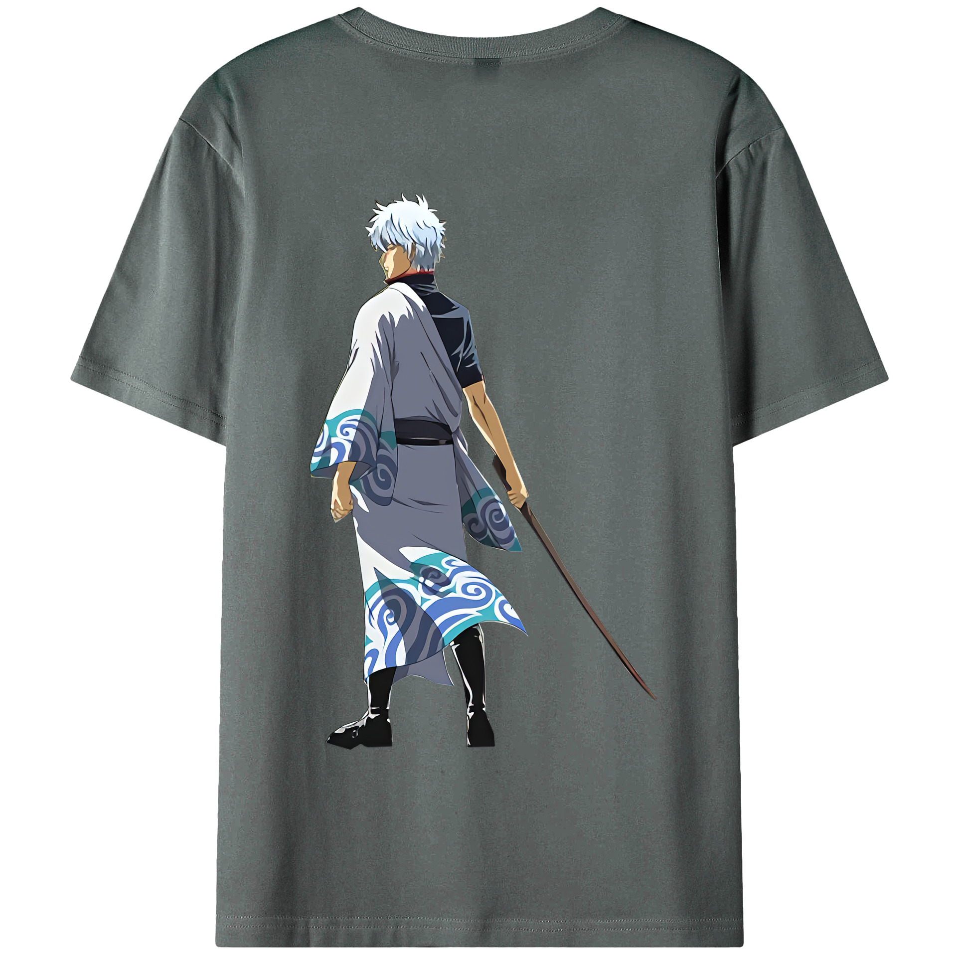 （画像用） ぎんたま 坂田銀時（さかたぎんとき） 神楽 志村新八（しむら しんぱち） GINTAMA Sakata Gintoki Kagura Shimura Shinpachi 綿100％半袖Tシャツ（背面プリント）